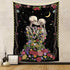 Romantic Rose Skeleton Butterfly Tapestry s Home Decor for Living Room Bedroom (51.2 x 59.1 inches)
